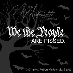 We the People are Pissed • Vinyl Graphics Decal Sticker