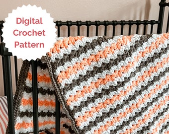Baby Blanket Crochet Pattern Gender Neutral Baby Blanket Pattern Baby Shower Gift Idea Baby Blanket Crochet Girl Blanket Crochet Pattern Boy