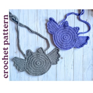 Bat Purse Crochet Pattern for Halloween Crochet Pattern Bat Low Sew Toddler Purse Crochet Halloween Bat Pattern Crochet Bat Trick or Treat