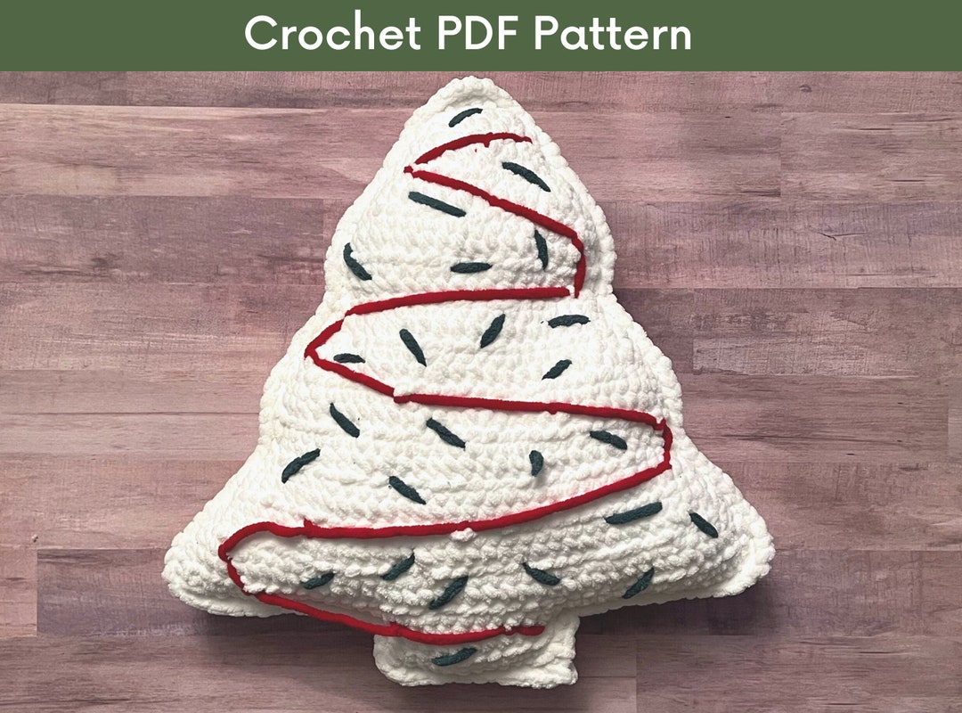 Christmas Tree Snack Pillow Crochet Pattern Christmas Home Decor