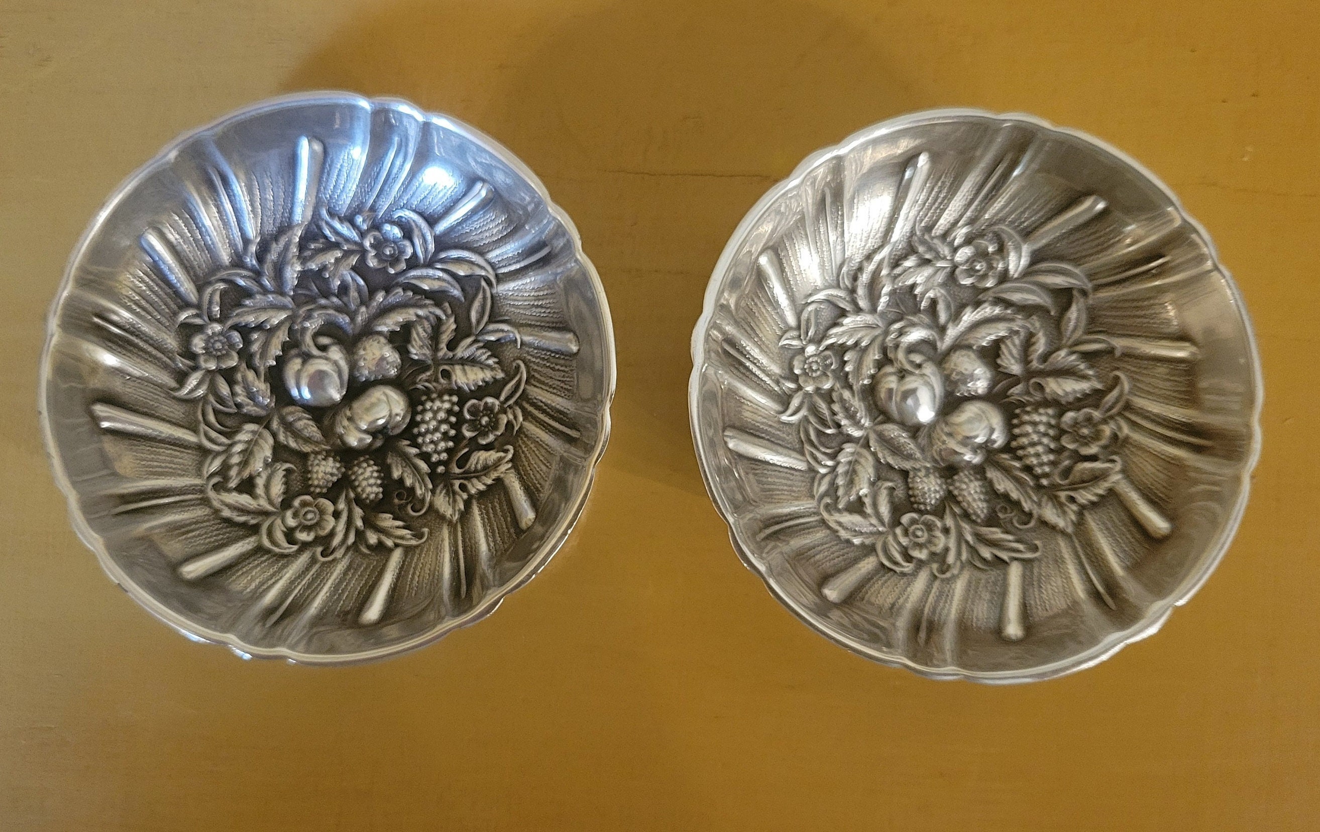 Sterling Silver S. Kirk & Son Butter Pat Dishes #43 Set of Two