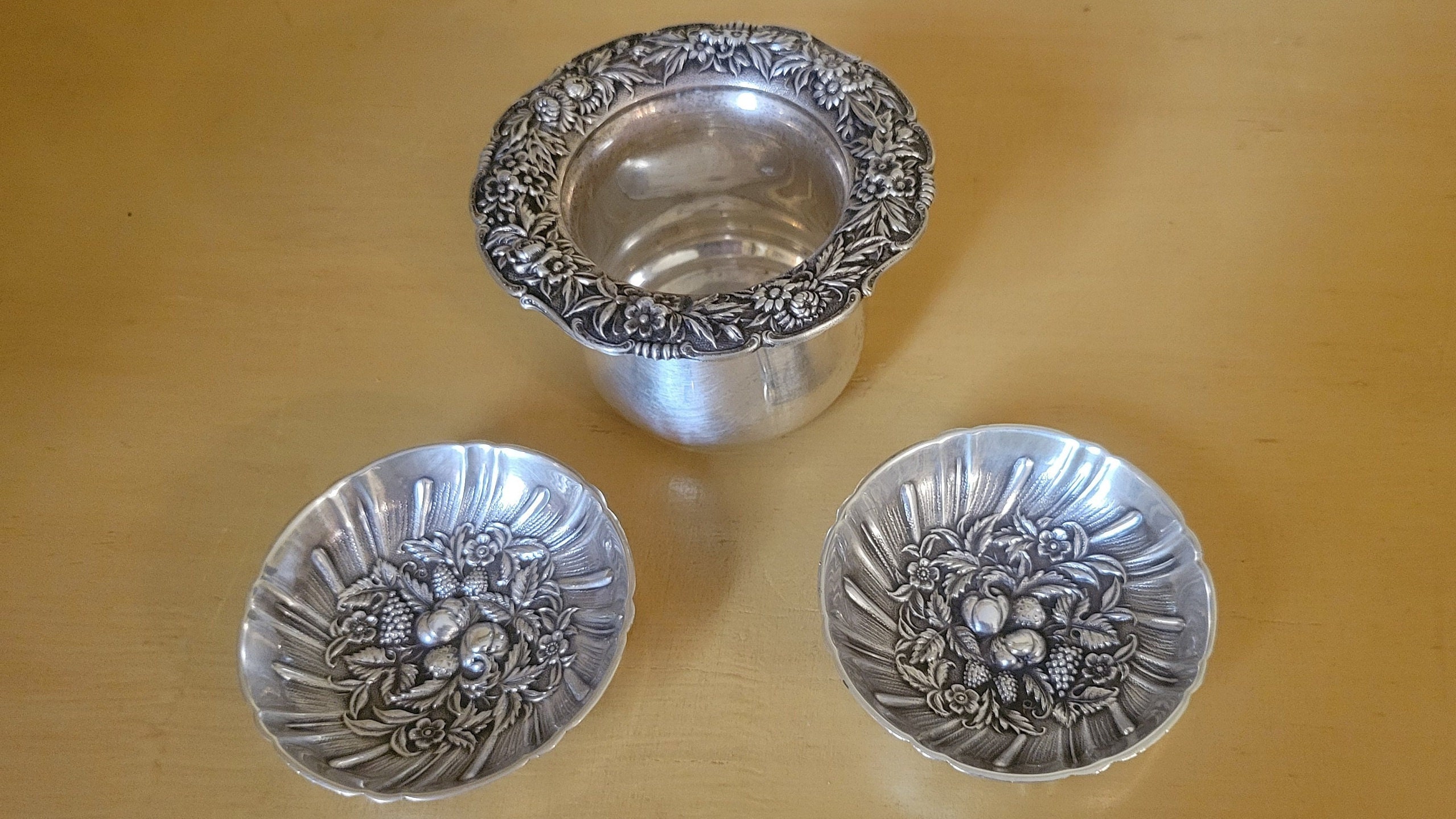 【S.Kirk & Son】【純銀】バターナイフ/スプレッダー スターリング Sterling Silver S. Kirk & Son Butter Pat Dishes #43 Set of