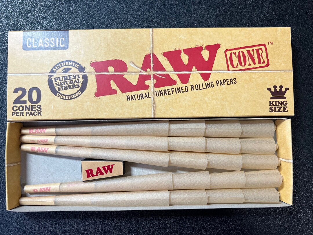 Raw Classic Cones 20 Pack King Size Etsy