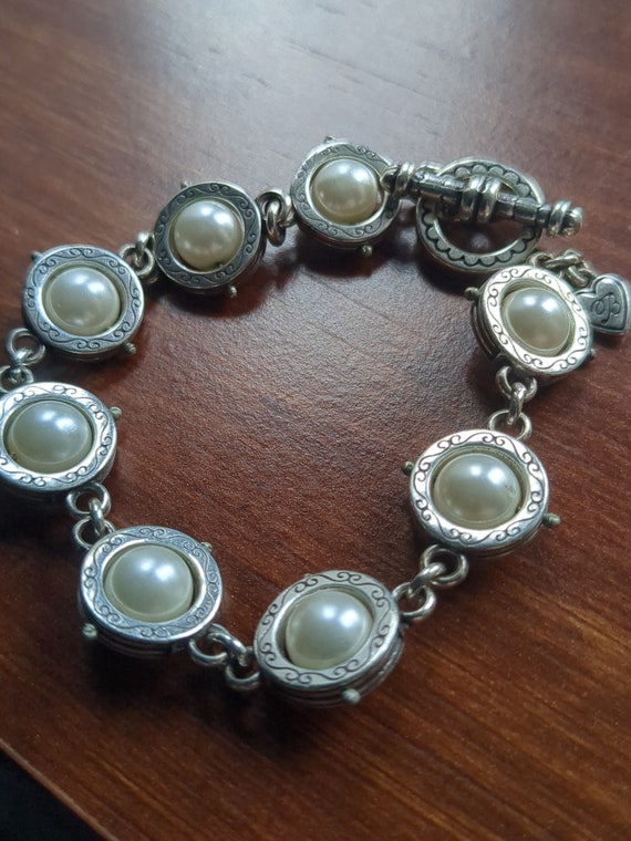 Rare Brighton Classic Pearl Line Bracelet