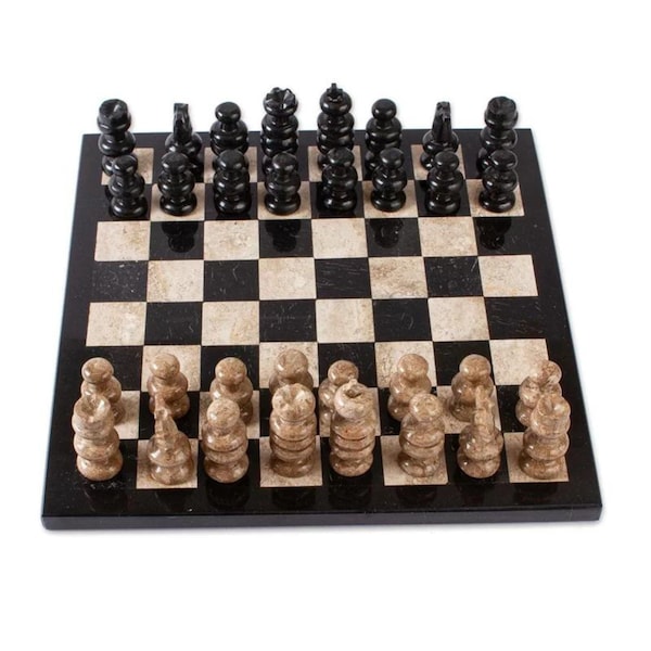 Stone Chess Set Etsy