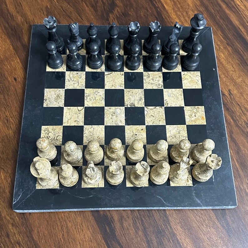 Handcrafted Marble Chess Board Set Marble Chess Set With Etsy