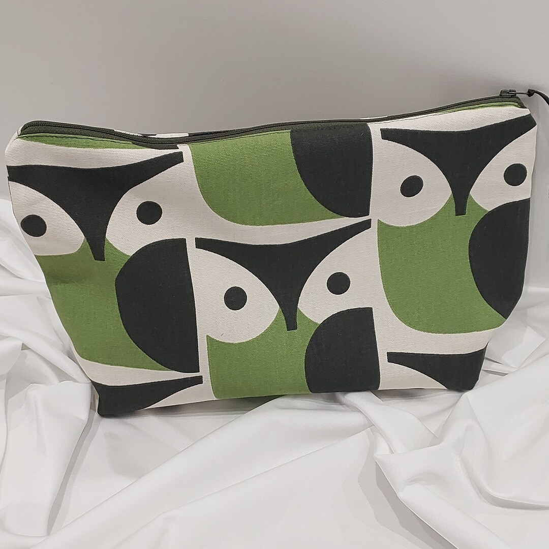 Orla Keily Owl Design Makeup Beauty Toiletries Bag Chalky Green Bag for ...