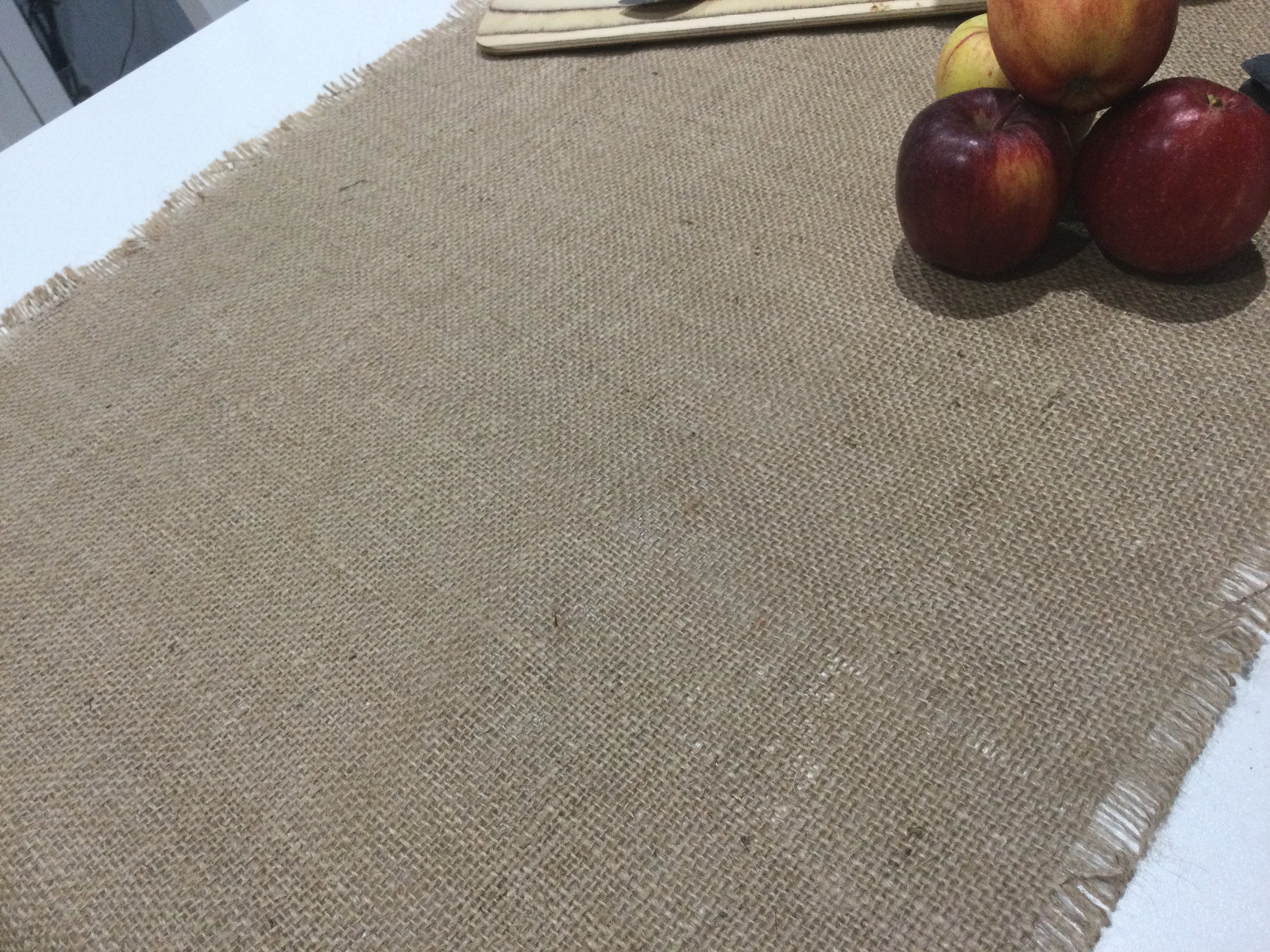 Hessian or Duck Egg Table Runner With Frayed Edges or Etsy UK