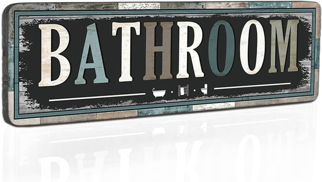 Bathroom Wall Art Funny Bathroom Sayings Wall Decor Half Etsy