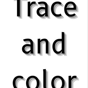 Trace and coloring book