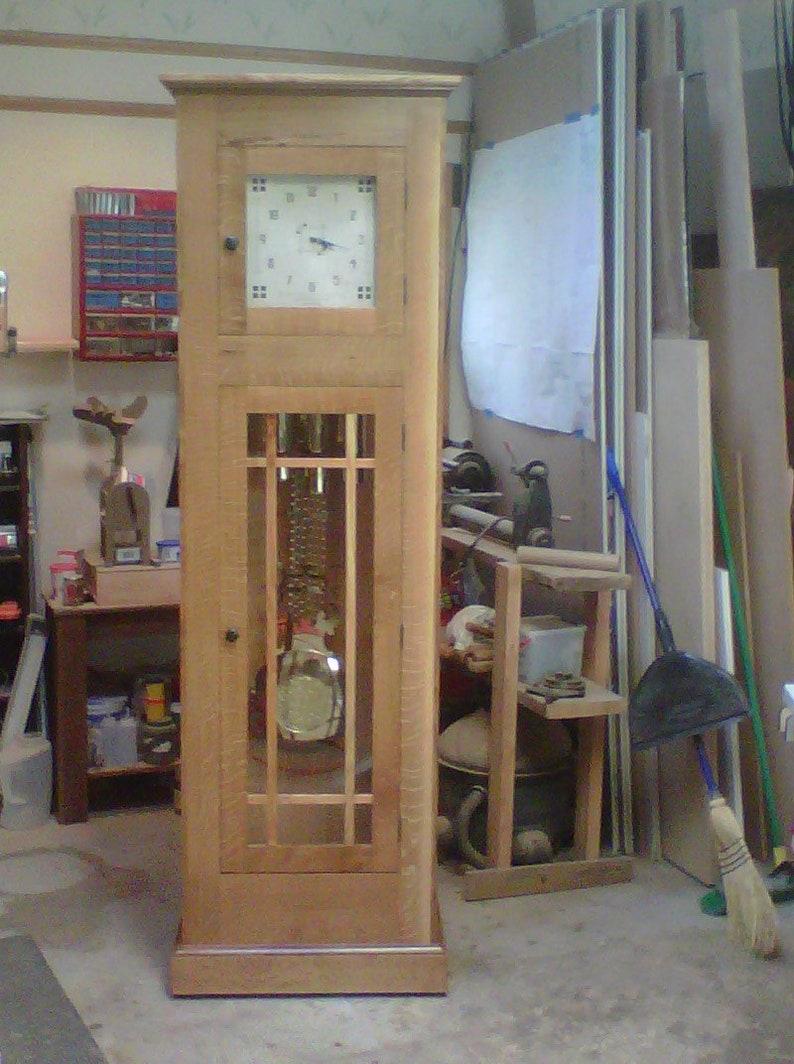 Mission Style White Oak Grandfather Clock Etsy