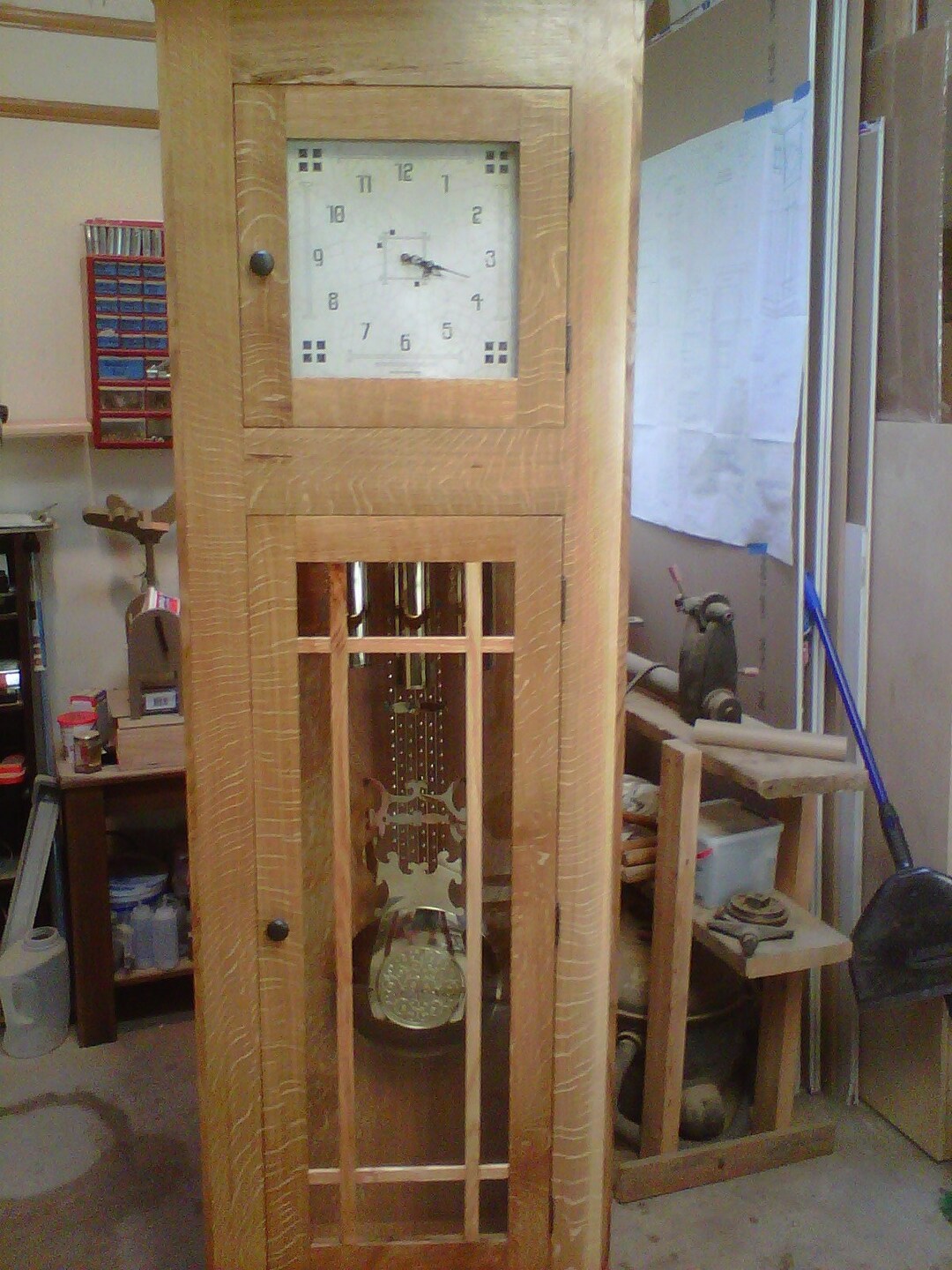 Mission Style White Oak Grandfather Clock Etsy