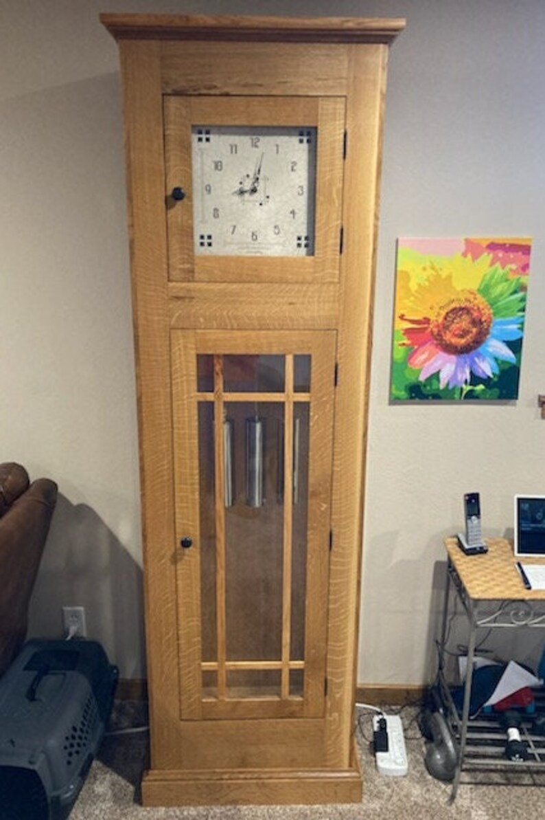Mission Style White Oak Grandfather Clock Etsy