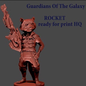 Guardians of the Galaxy Rocket raccoon - 3d model miniature figure hq stl file ready for print