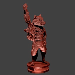 Guardians of the Galaxy Rocket Raccoon 3d Model Miniature Figure Hq Stl