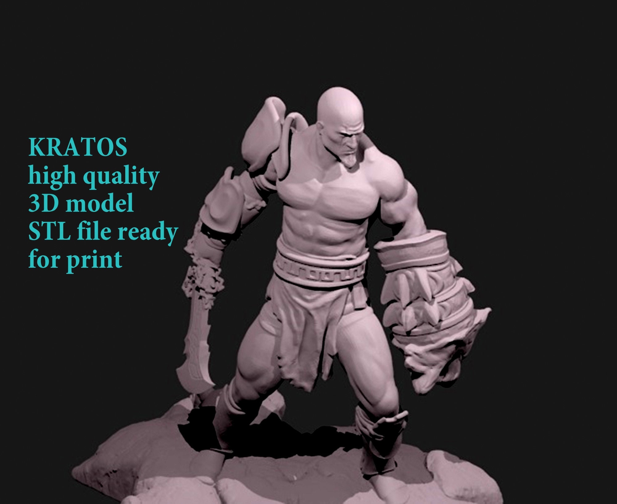 Kratos God of War - STL File for 3D Print