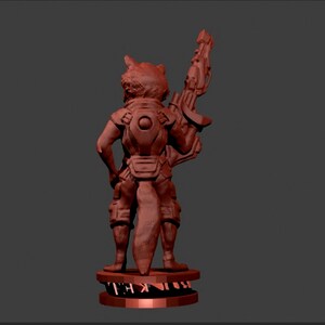 Guardians of the Galaxy Rocket Raccoon 3d Model Miniature Figure Hq Stl