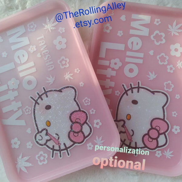 New pink, Hello kitty rolling weed tray Heat resistant MELLOW LITTY!!! Use your DISCOUNT code! cheap sale limited time only