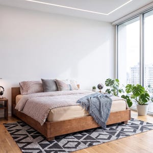 Bauplan für ein XL-Plattformbett, flache Holzkonstruktion, DIY-PDF-Anleitung