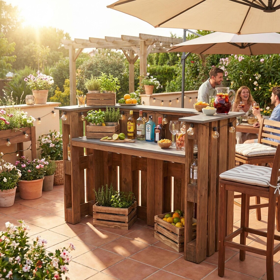 Outdoor Bar Plans PDF, Rustic Wood, Easy DIY Design - Etsy