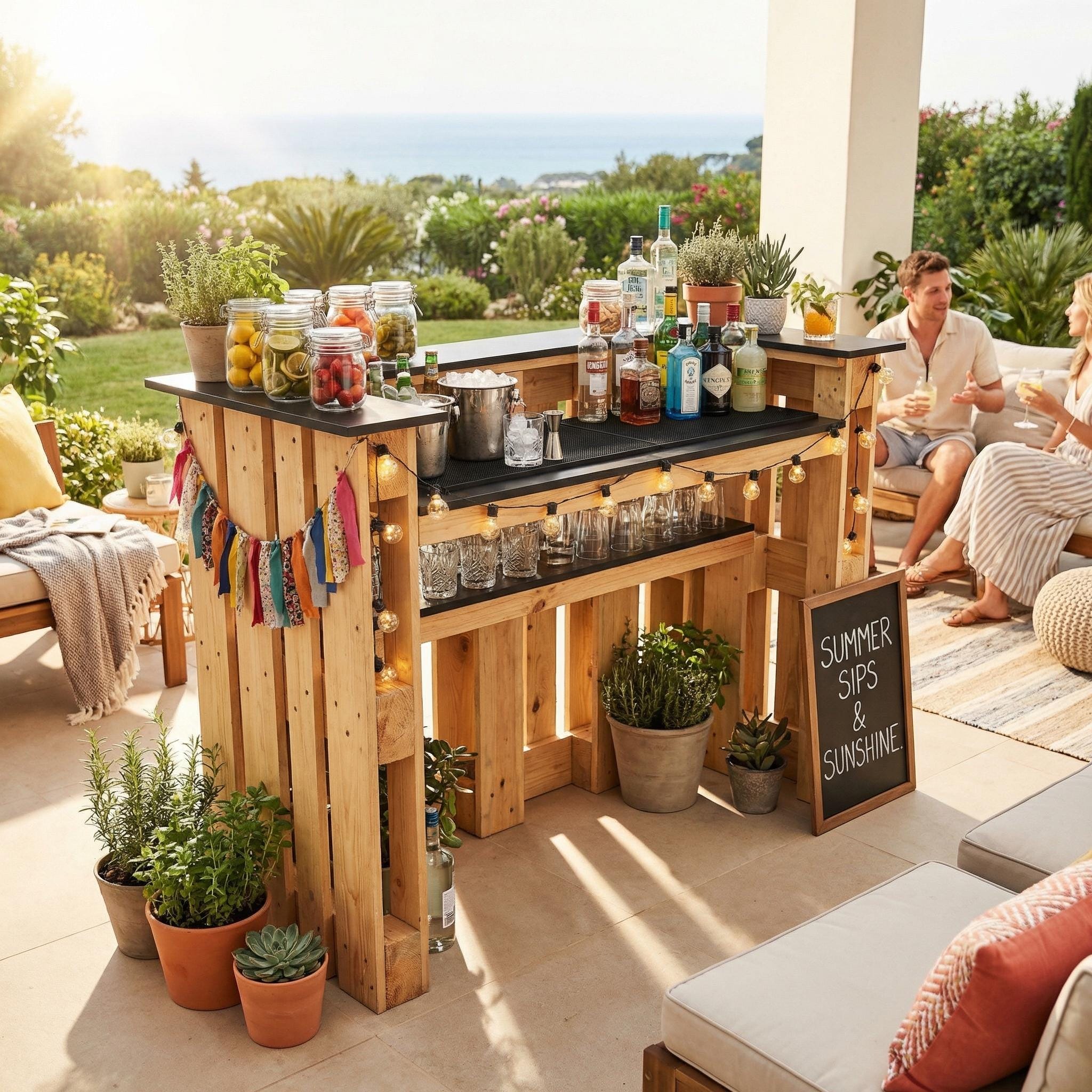 DIY Euro Pallet Bar Plans, Outdoor Bar Blueprint, Backyard Patio PDF ...