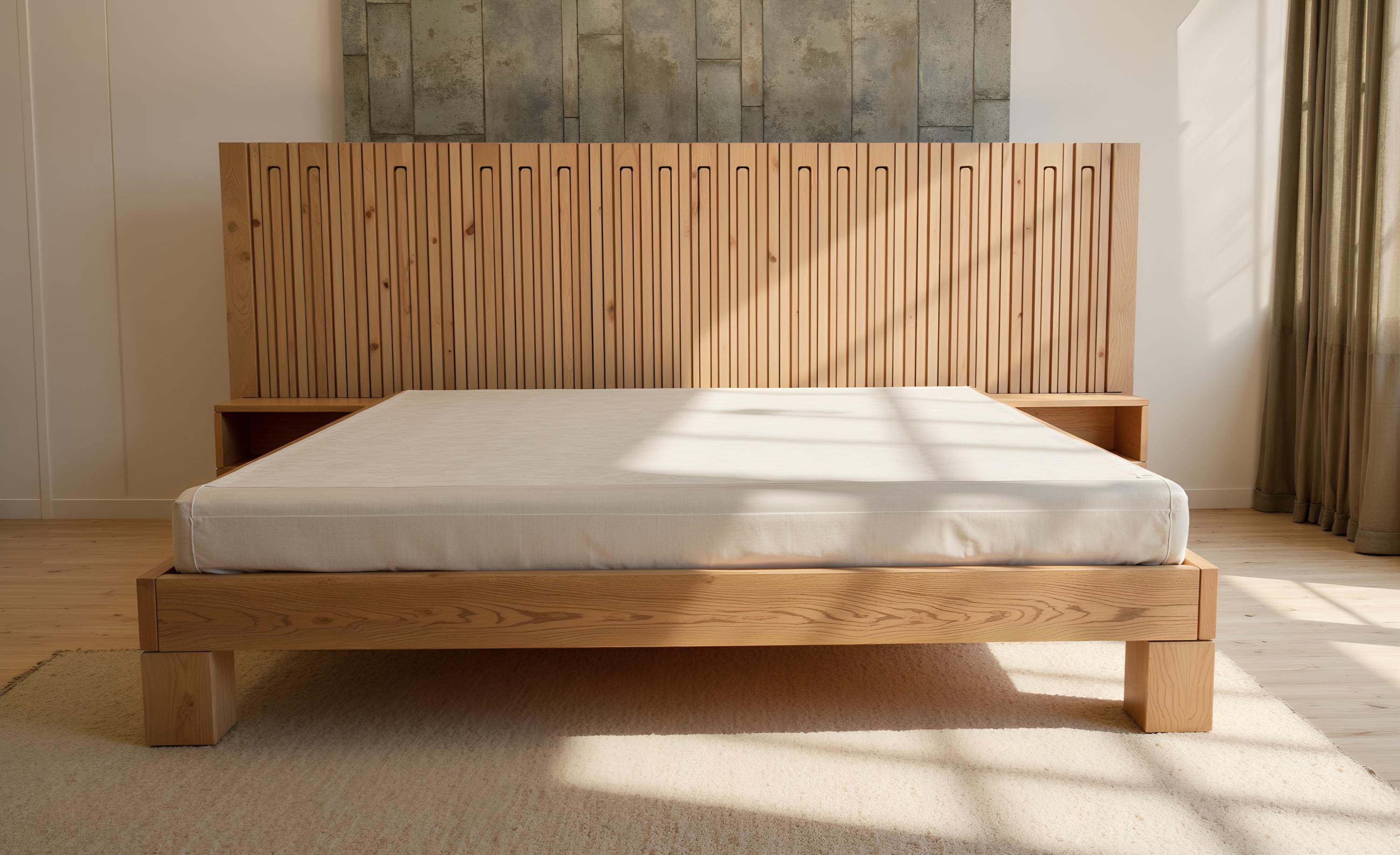 キングサイズベッドフレーム DIY 木工プラン：スラットヘッドボード