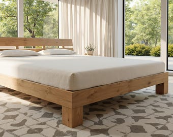 頑丈なキングサイズベッドフレーム（200 x 180 mm）の作り方：モダンな