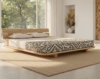 DIYクイーンベッドフレーム設計図：薄型木製プラットフォーム（PDF