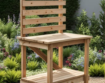 Garten Blumenerde Bank PDF Pläne | DIY Garten-Arbeitsplatz-Gestaltung