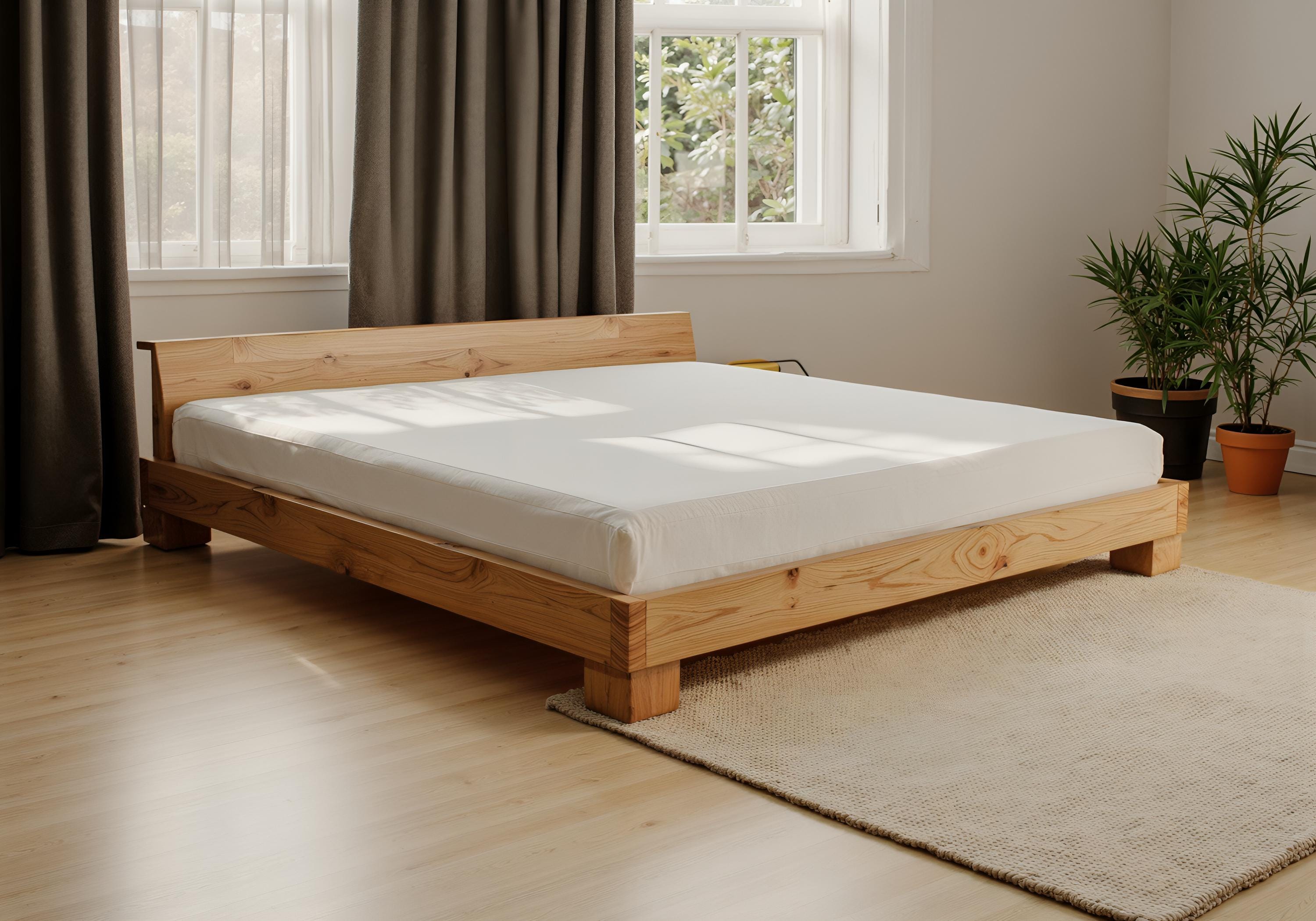 King Size Low Profile Bed Frame Plans: Rustic DIY Woodworking (Digital Download)