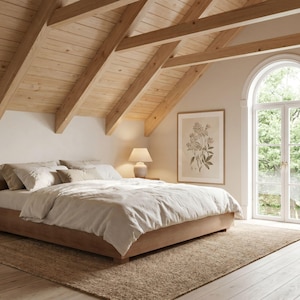 King Bed Pläne, druckbare Holz DIY Bettrahmen, Pdf Blueprint