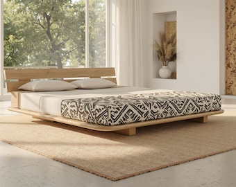 DIYキングベッドフレームプラン：薄型木製プラットフォーム（PDF