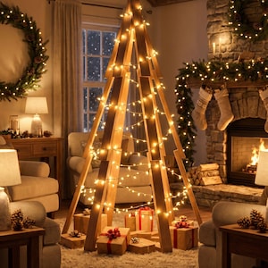 Plans d'arbre de Noël en bois - 90 pouces (7,5 pieds) de haut - Téléchargement PDF