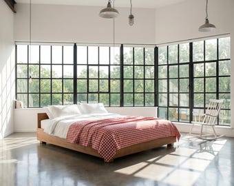 King Bed Plans, Printable Wood Diy Bed Frame, Pdf Blueprint
