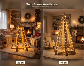 Plans d'arbre de Noël en bois | 2 tailles : 74 po et 38,25 po. | Téléchargement numérique PDF