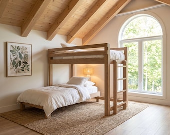 Perpendicular Bunk Bed Plans – Twin Over Twin L-Shaped Woodworking (PDF Download)