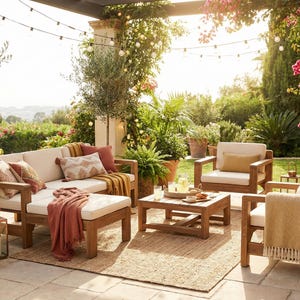 Progetto fai-da-te per un set di mobili da giardino: sedia a sdraio, lettino e tavolino (download digitale)