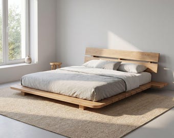DIY King Size Bed Frame Plans: Modern Woodworking Blueprints | PDF plans