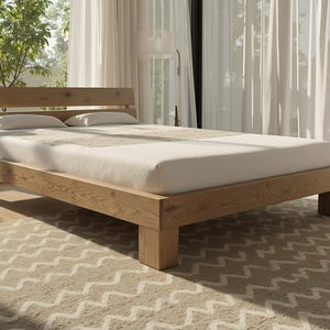 Frameplannen queensize bed: doe-het-zelf moderne houtbewerkingsblauwdrukken (pdf-download)