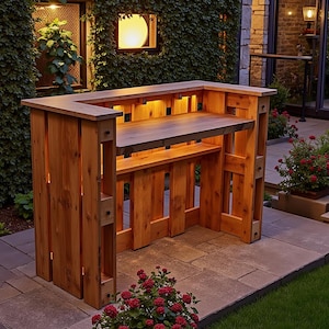 DIY Euro Pallet Bar Plans, Outdoor Bar Blueprint, Backyard Patio PDF ...