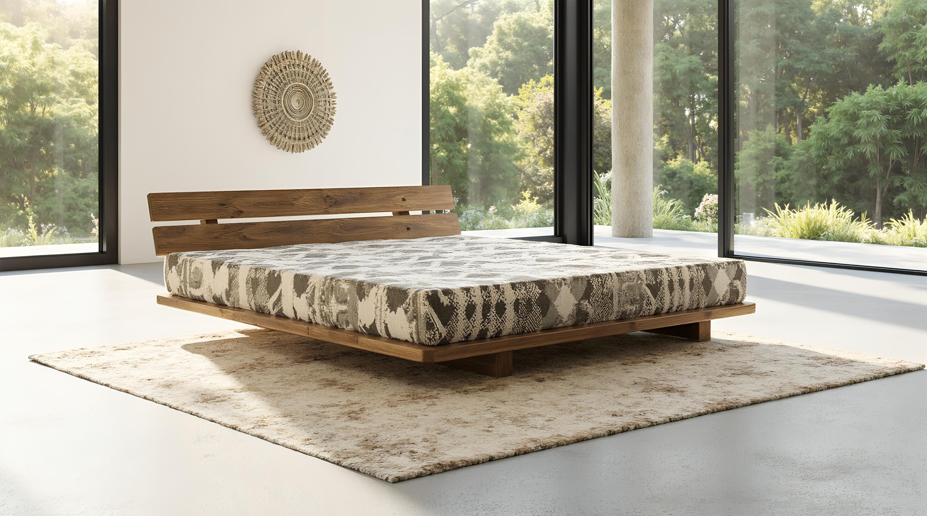 DIYクイーンベッドフレーム設計図：薄型木製プラットフォーム（PDF