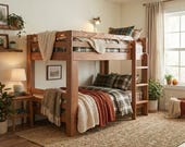 Bunk Bed Plans Full XL, Diy Furniture PDF Plans, Space Saving
