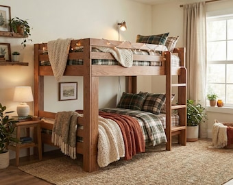 Bunk Bed Plans Full XL, Diy Furniture PDF Plans, Space Saving