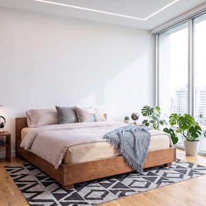 Low Profile Bed PDF Plan, Queen Size 60x80, Simple Wood