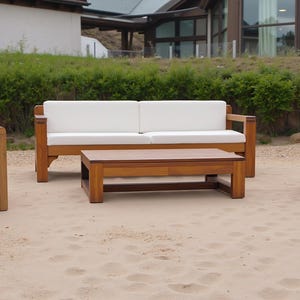 Rustic Outdoor Seating Bundle: DIY Plans for a 3-Seater Bench, Armchair & Coffee Table