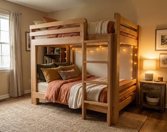 Erwachsenen Etagenbett Pläne, Queen Size Holzbearbeitung DIY (Digitaler Download)