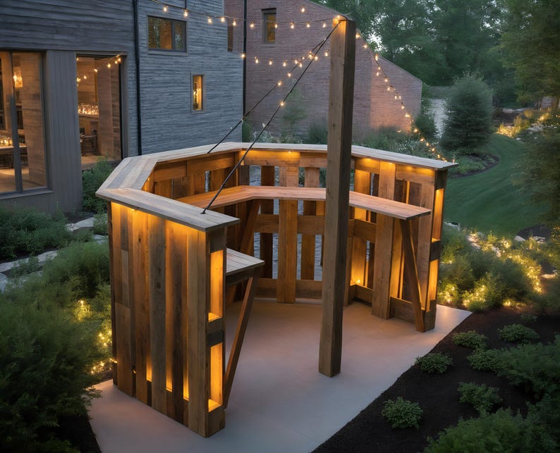 Build Your Own Outdoor Bar With Euro Pallets - Instant PDF Plans in ...