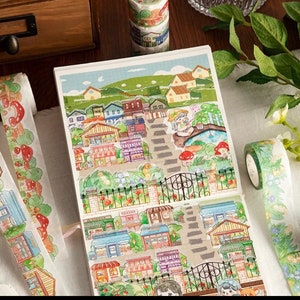 City Houses Watercolor Washi Tape image 2