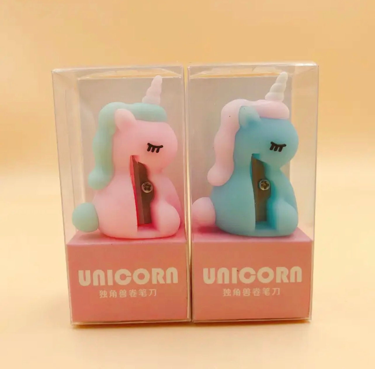Kawaii Unicorn Pencil Sharpeners Cute Pastel Handheld Sharpeners for