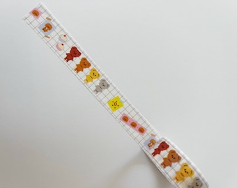 Kawaii Bears with Treats Washi Tape - Cute Cartoon Food and Drink Decorative Tape for Bullet Journals, Planner Accessories, Notebooks, Craft